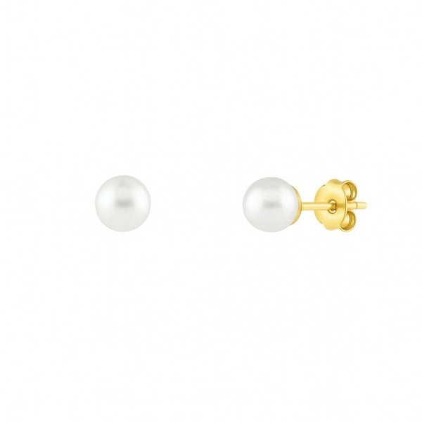 Spero London 9ct Solid Gold Freshwater Pearl Stud Earrings