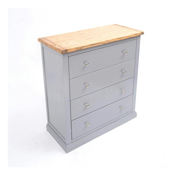 Cabinet Bits Rocca 4 Drawer Chest of Drawers Chrome Knob