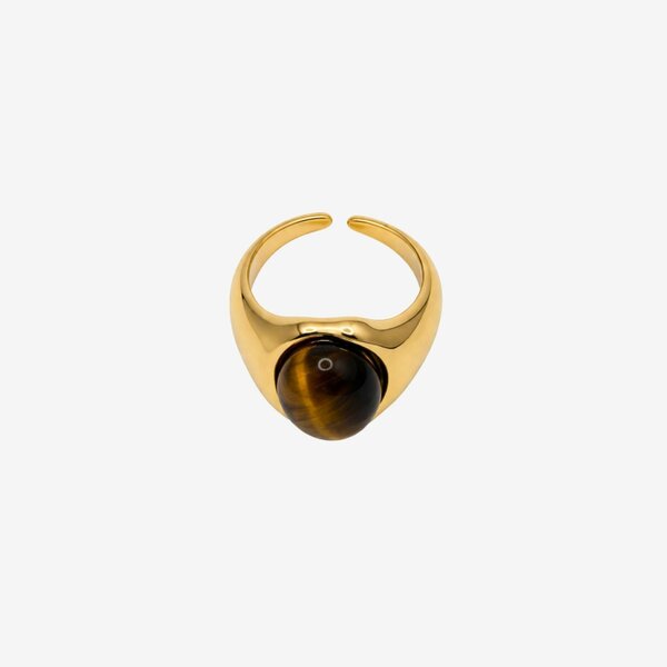 Uchi & Soto Nekomeishi Tigers Eye Ring
