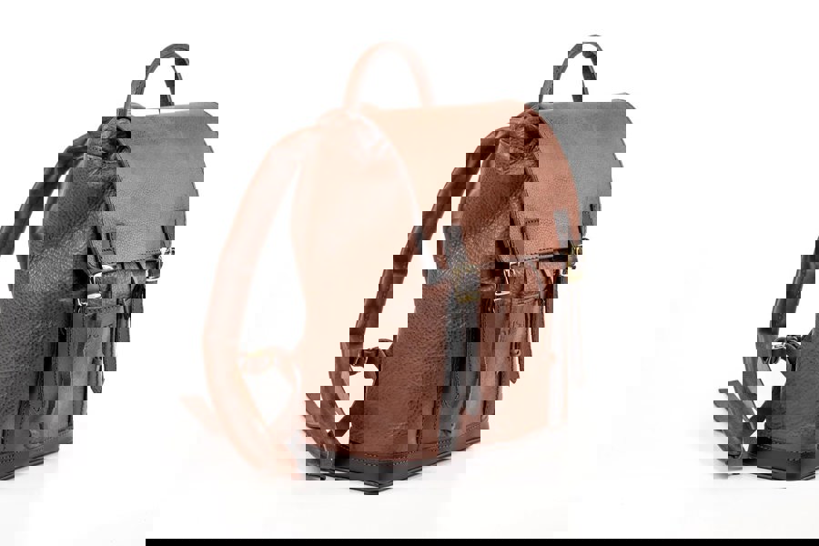 Leather Backpack Tobacco Laurel Canyon Collection