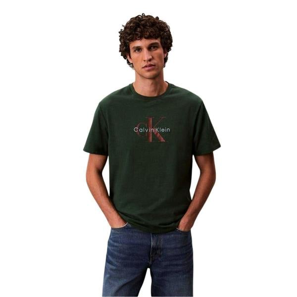 Calvin Klein Mens Monogram T-Shirt - Green - 