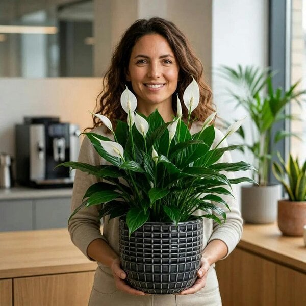 Spathiphyllum Peace Lily – Elegant White Flowers and Glossy Green Indoor Houseplant