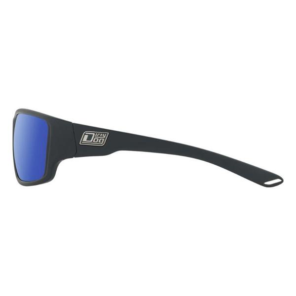 Dirty Dog VIRTUAL - Satin Black with Polarized Blue Mirror Lens