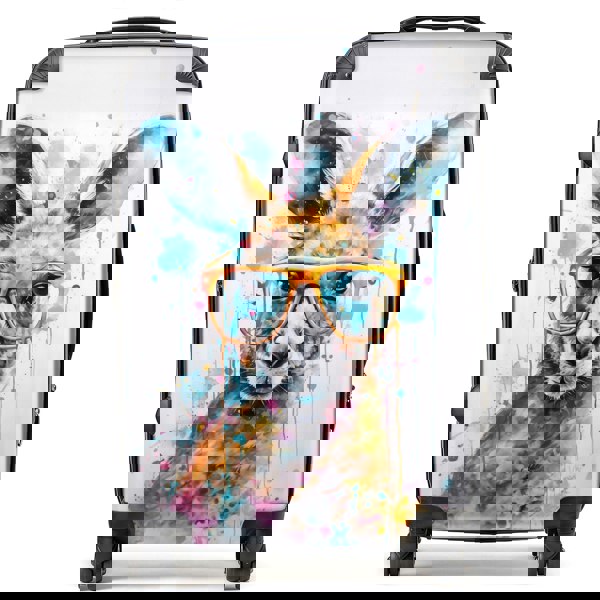Warren Reed Splashart Kangaroo In Glasses Suitcase