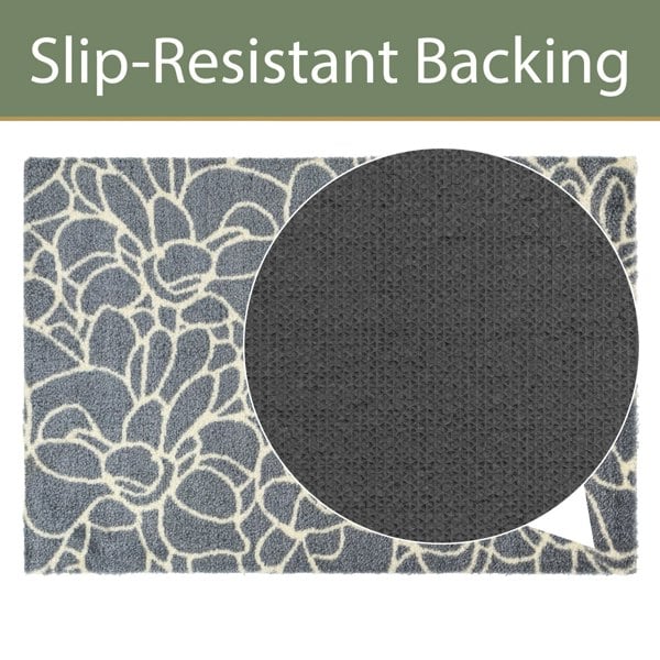 JVL Mega Mat Machine Washable Entrance Runner and Doormat Set, Floral