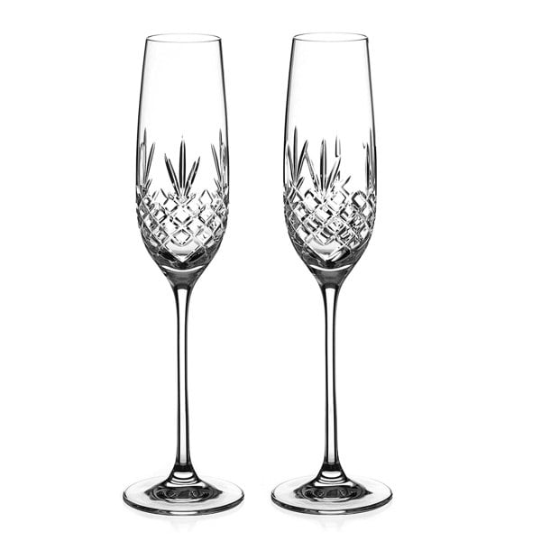 Diamante Buckingham Crystal Champagne Flutes - Set of 2