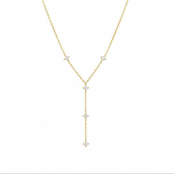 Spero London Sterling Silver Lariat Starburst Y Necklace