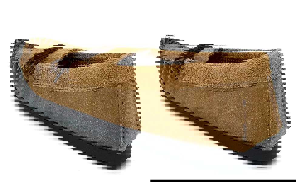 Mokkers Coopers Mens Suede Cotton Lined Navy Moccasin Outdoor Slippers Mades In England