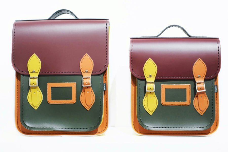 Zatchels Handmade Leather City Backpack - Autumnal Kaleidoscope