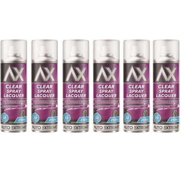 Auto Extreme 6X Auto Extreme Clear Lacquer Spray Paint 250ml