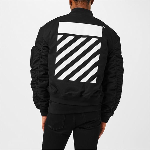 Off-White Diag Tab Bomber Jacket - Black