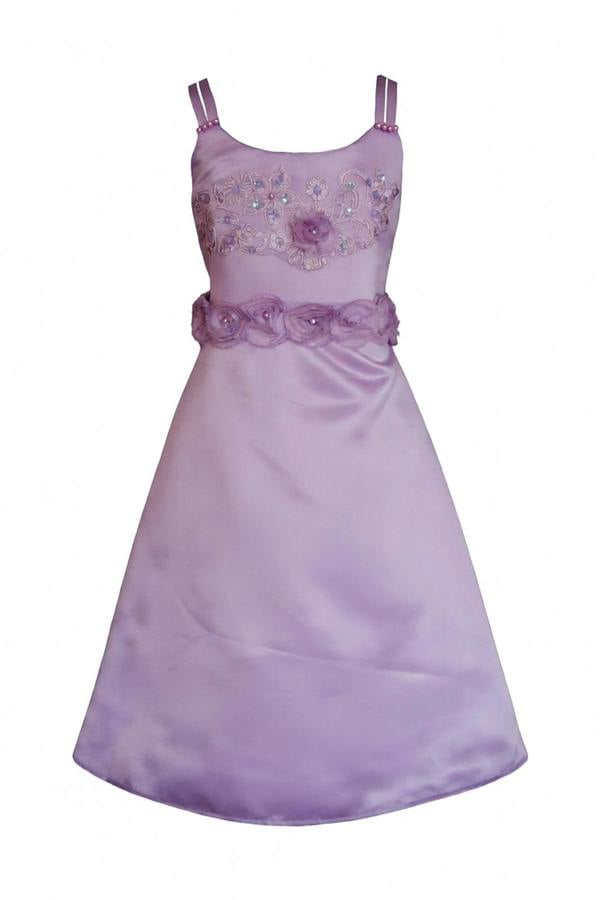 Cinda Satin Floral Party Dress