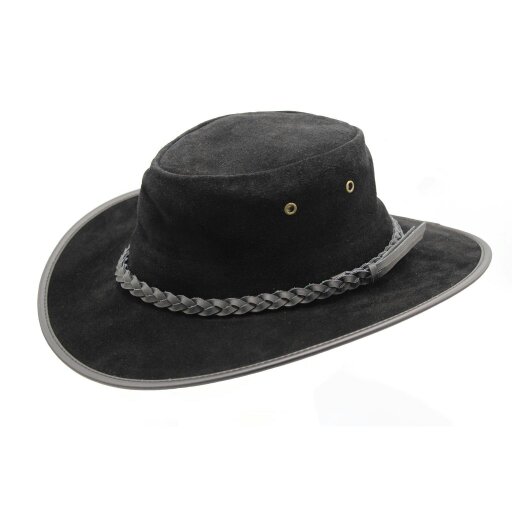 Heather Hats & Accessories Premium Leather Bucket Hat, Black
