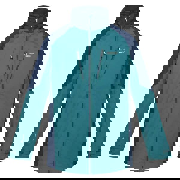 Regatta Mens Calderdale IV Waterproof Softshell Hooded Walking Jacket - Pacific Green/Admiral Blue - 