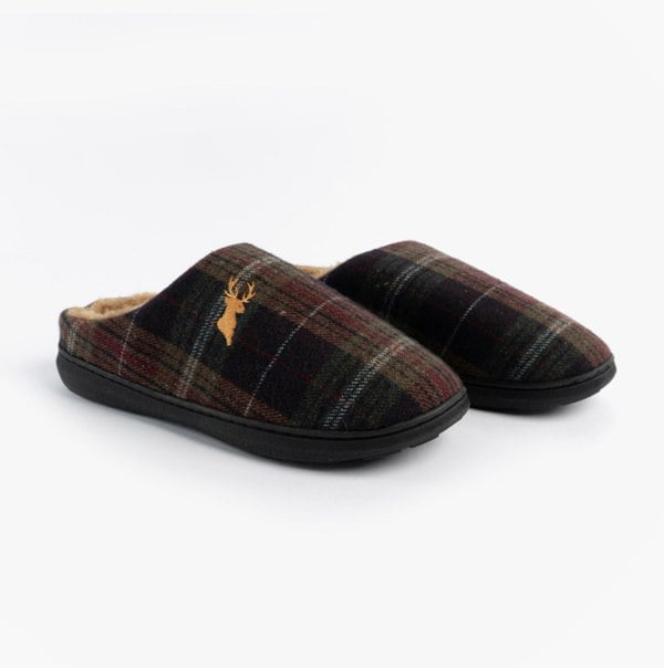 Jo & Joe NIDDERDALE Mens Mule Slippers Brown