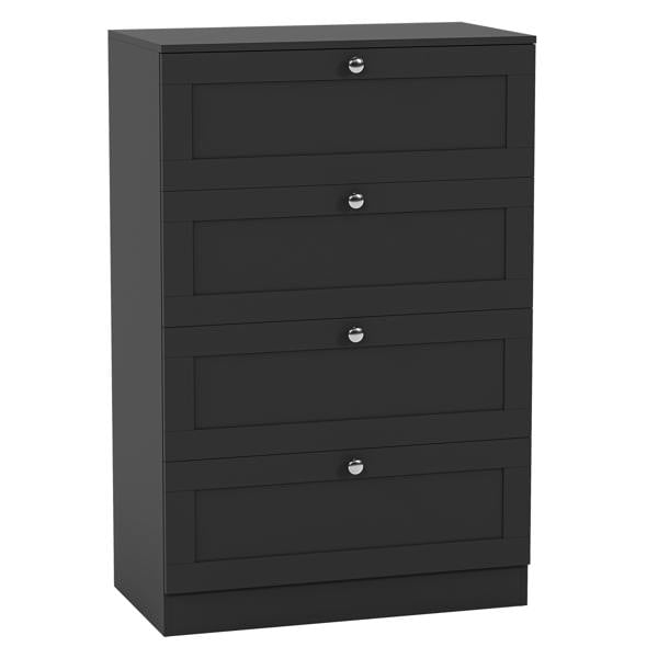 Vida Designs Altino 4 Drawer Chest, Black
