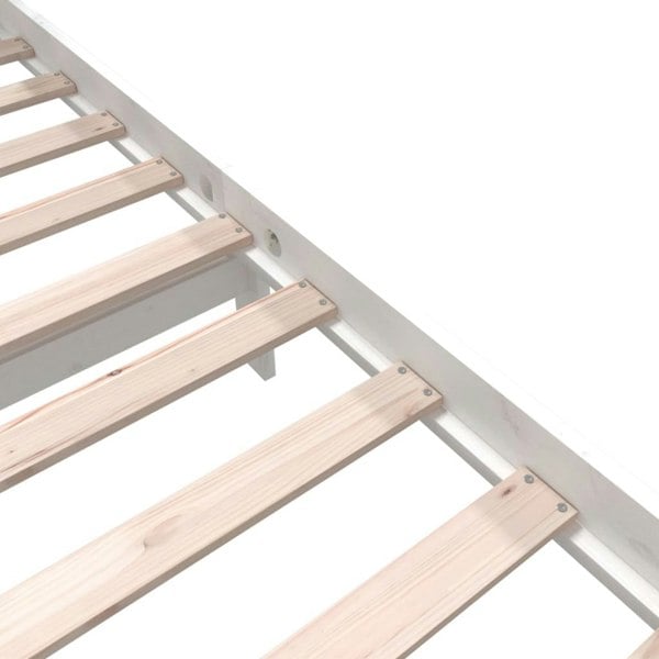 Berkfield Bed Frame White Solid Wood Pine 120x200 cm