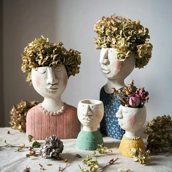 MI47 A Set Of Four Indoor/ Outdoor Plant Pots-Weilai Concept-Weilai Concept