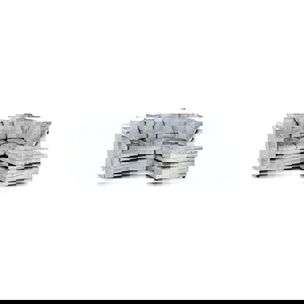 Dylan Crushed Velvet 4 Seater Fabric Corner Sofa in Silver