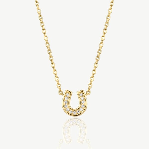 MUCHV Dainty Horseshoe Pendant Necklace