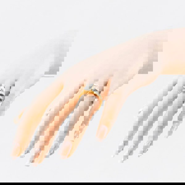 T. H. Baker 14ct Yellow Gold Certified 2.10ct Cushion Cut Lab Grown Diamond Ring LGR47672-210