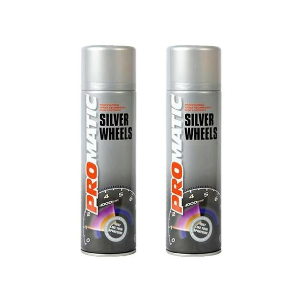 Promatic 2X Promatic Wheel Silver Spray Paint 500ml