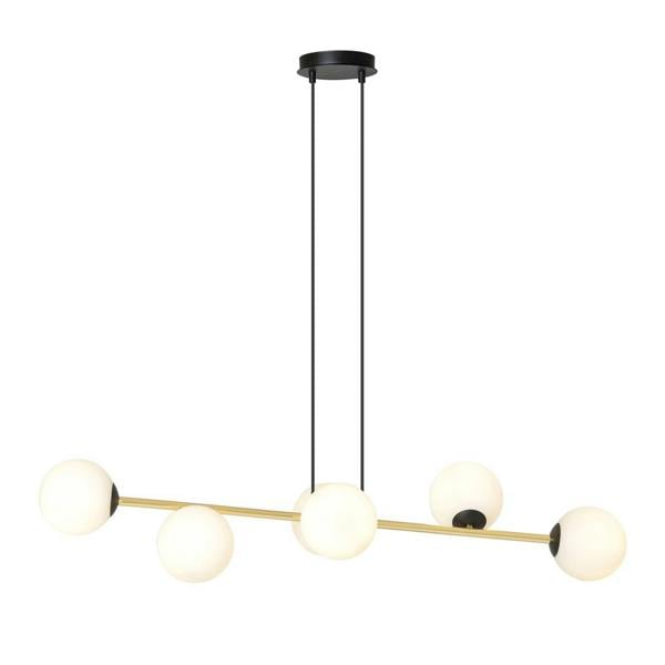 Emibig GRAVITY Pendant lamp 6 x E14  Black, gold with White Shade