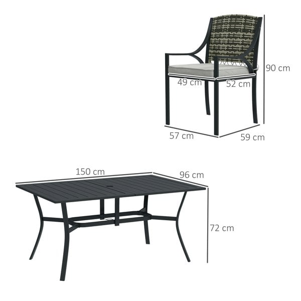 Resin Rattan Dining Set