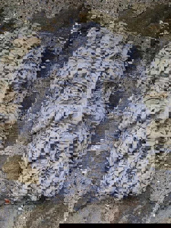 Stone Cast Large Leaf Male Wall Plaque