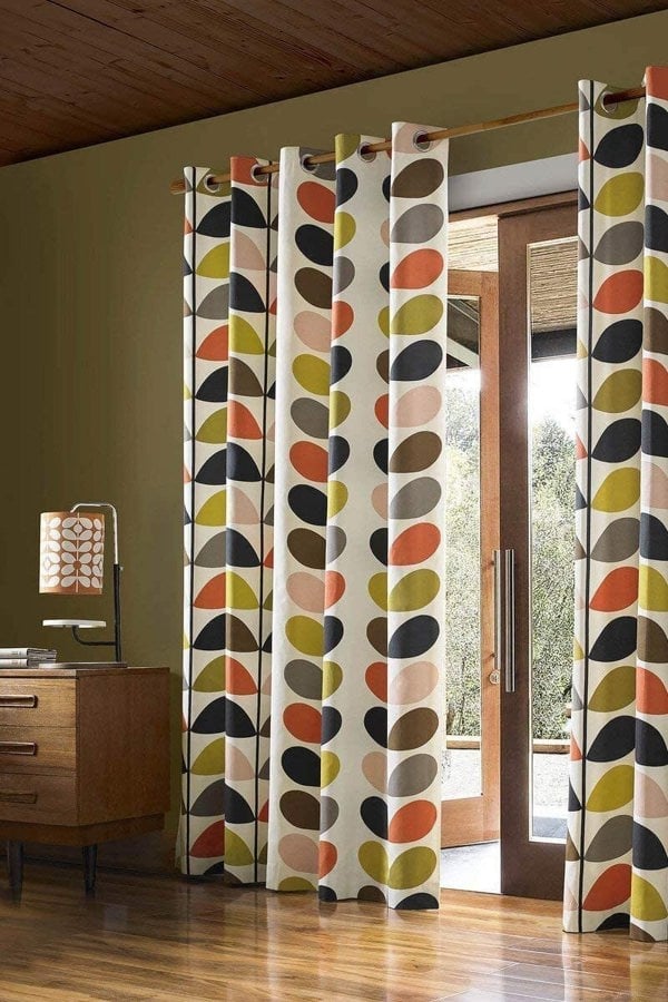 Orla Kiely Multi Stem Fully Lined Eyelet Curtains