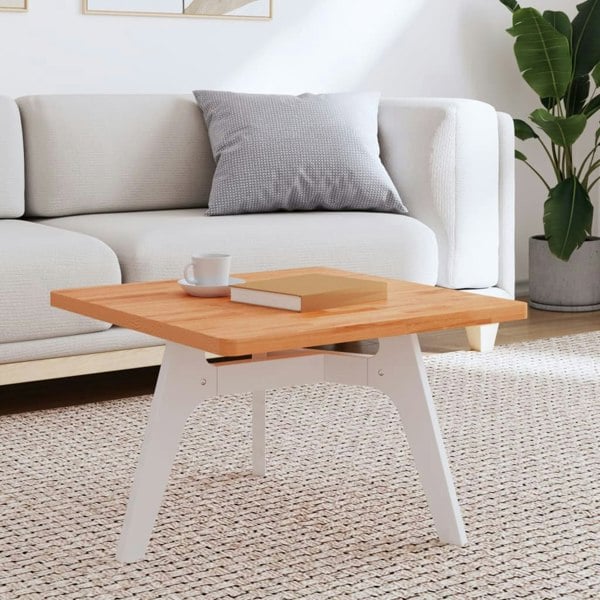 Berkfield Table Top 60x60x2.5 cm Square Solid Wood Beech