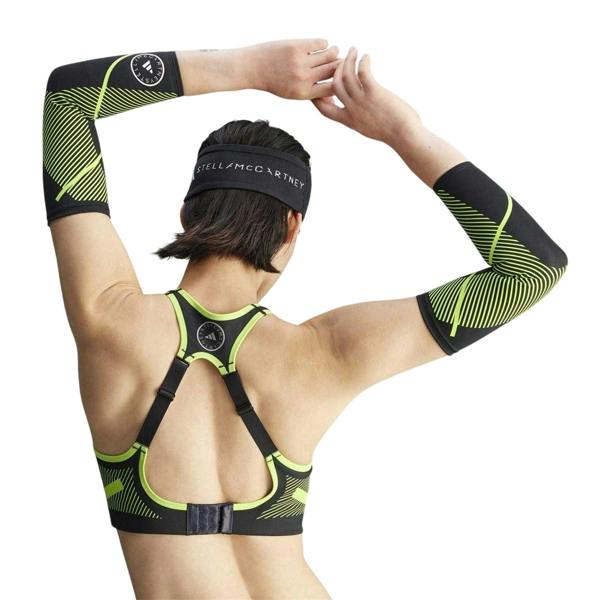 Adidas Womens/Ladies Truepace Geometric Pattern Sports Bra - Black - 