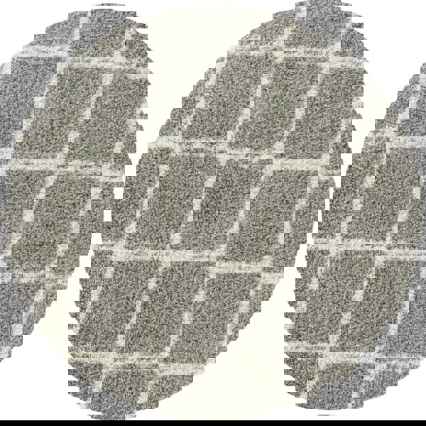 Moroccan Design Thick Shaggy Area Rugs Grey