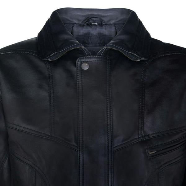 Infinity Leather Mens Leather Bluson Tailored Bomber Jacket