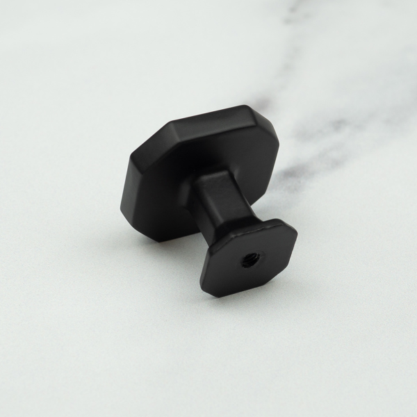 Handle & Home Matt Black Octagonal Cabinet Handles & Coordinating Knob
