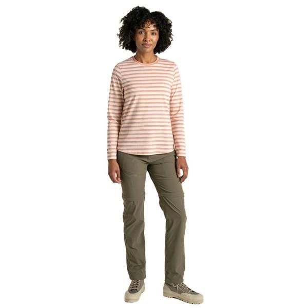 Craghoppers Womens/Ladies Akona Striped Nosilife Long-Sleeved T-Shirt - Clay - 