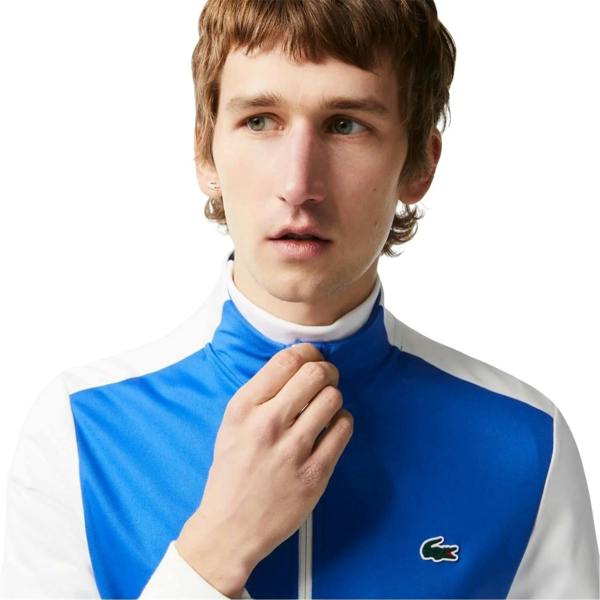 Lacoste Mens Colour Block Full Zip Regular Track Jacket - Kingdom Blue - 