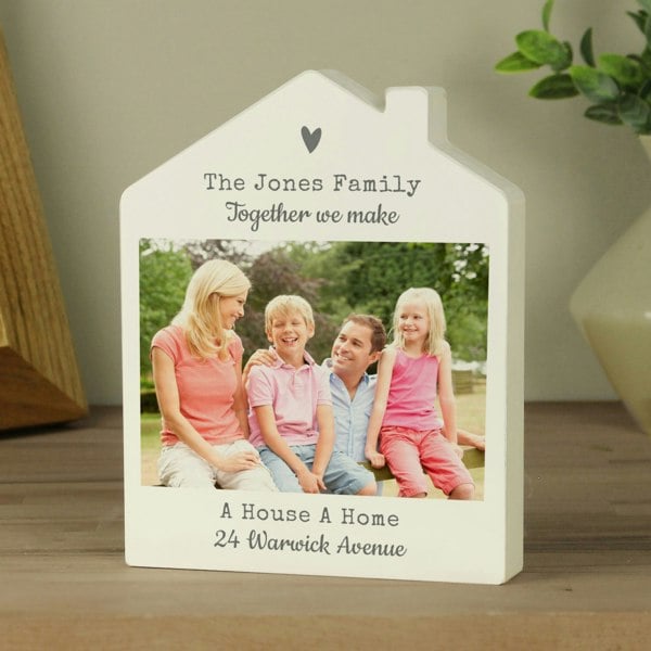 Personalised Memento Company Personalised Photo Upload Wooden House Ornament