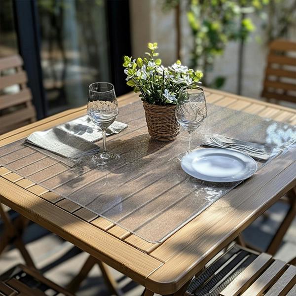 Nicoman PVC Square Table Cover - Frosted