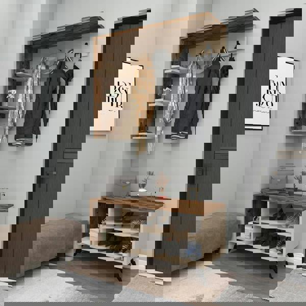 Destina Home Hallway Coat Rack with Shelves Cassia