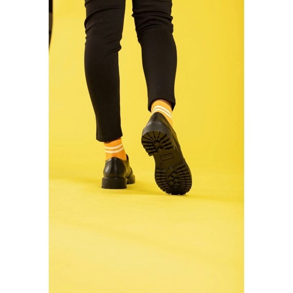 Hush Puppies Athena Senior Leather Girls's Black Brogues