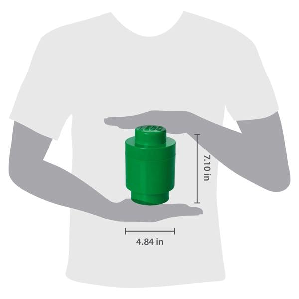 LEGO Round 1-Stud Stackable Storage Brick Green