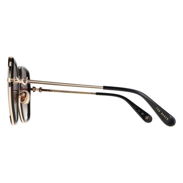 Ted Baker Sunglasses TB1776 Kira 001 Gloss Solid Black Brown Gradient