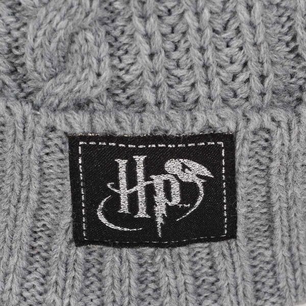 Harry Potter Unisex Adult Deathly Hallows Beanie - Grey