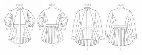 Vogue Sewing Pattern 1875, Tops for Women, Y5 (18-20-22-24-26) - Intermediate