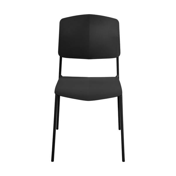 Core Products Set of Four Stackable Academy Black Kitchen Dining Chiars