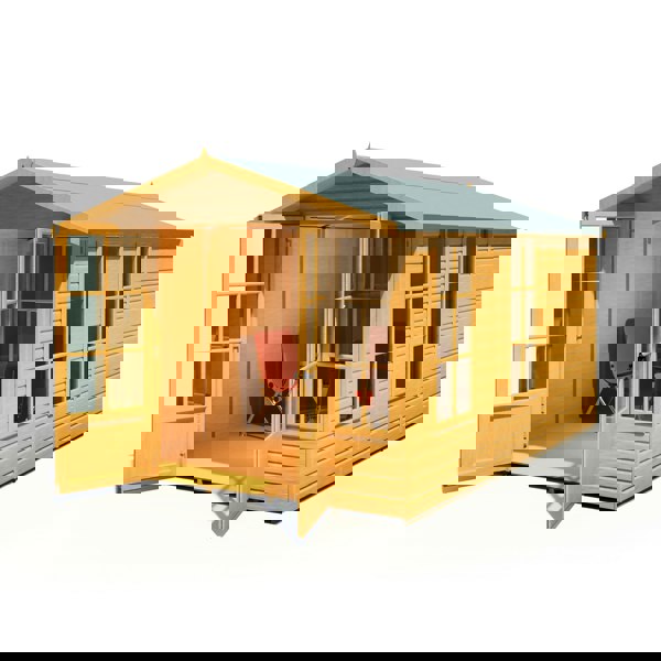 Shire Delmora 8x12 Summerhouse Interlock Cladding - Best Shed