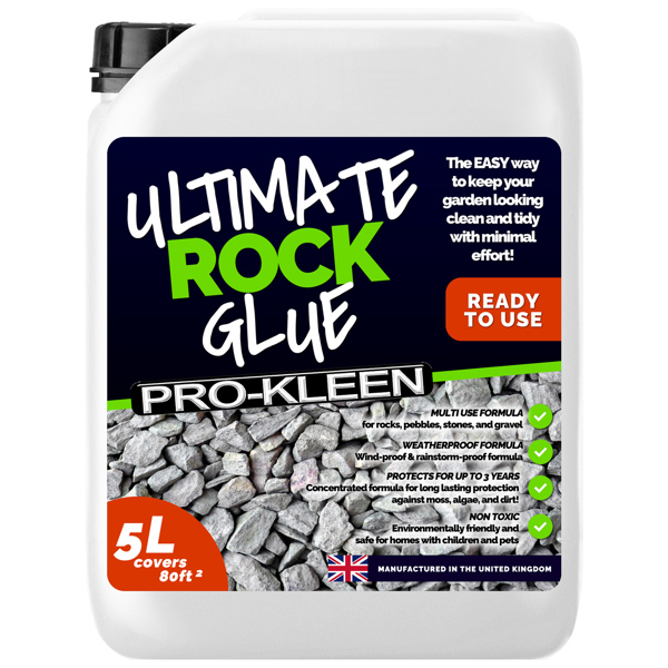 ProKleen Pro-Kleen Ultimate Rock Glue 5L (Covers 80 ft2) - Rock Glue Binder For Gravel, Stones, Slate & Mulch