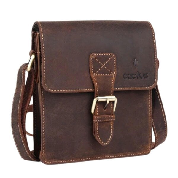 Mala Leather Cactus Brown Leather Small Satchel