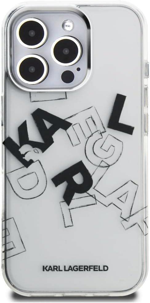 Karl Lagerfeld IML Sketched Graphic Case for iPhone 16 Pro 6.3" Clear - KLHCP16LHMLGFCH